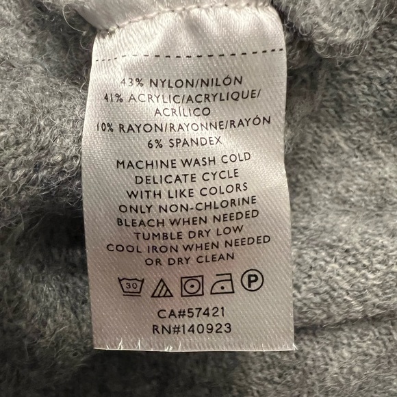 Lou & Grey for Loft NWT Grey Turtleneck Long Sleeve Sweater Dress XS - Picture 5 of 5